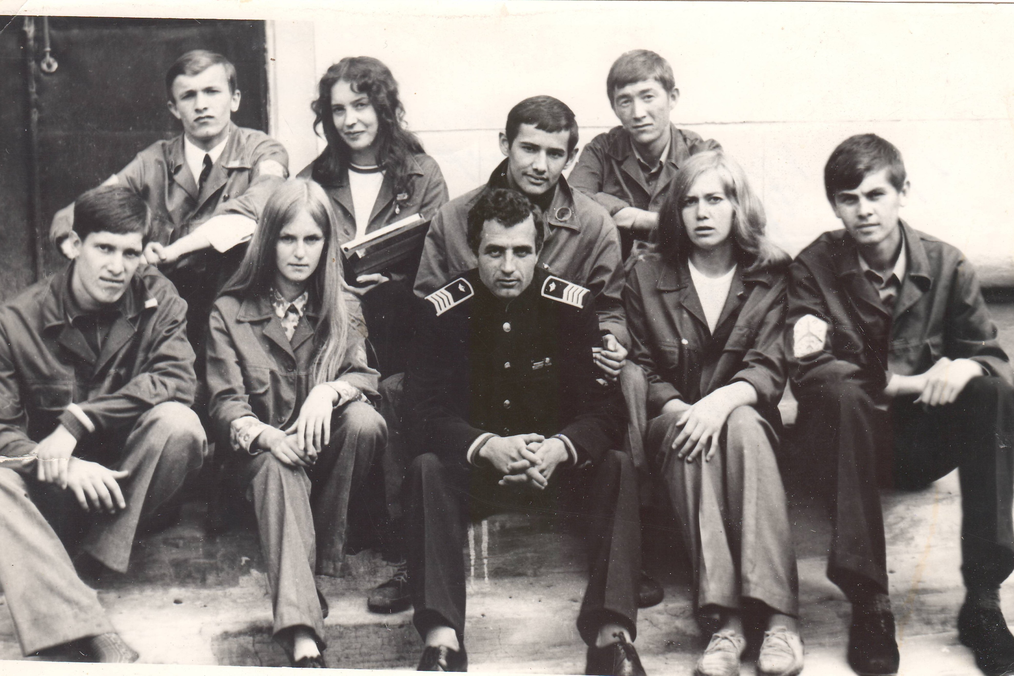 Бойцы ССО «Юность» и «Авиатор», с. Пичаево, 1975