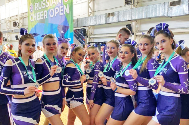 Изображение новости: Команда по чирлидингу ТГУ взяла серебро Всероссийских соревнований Russian Cheer Open-2021