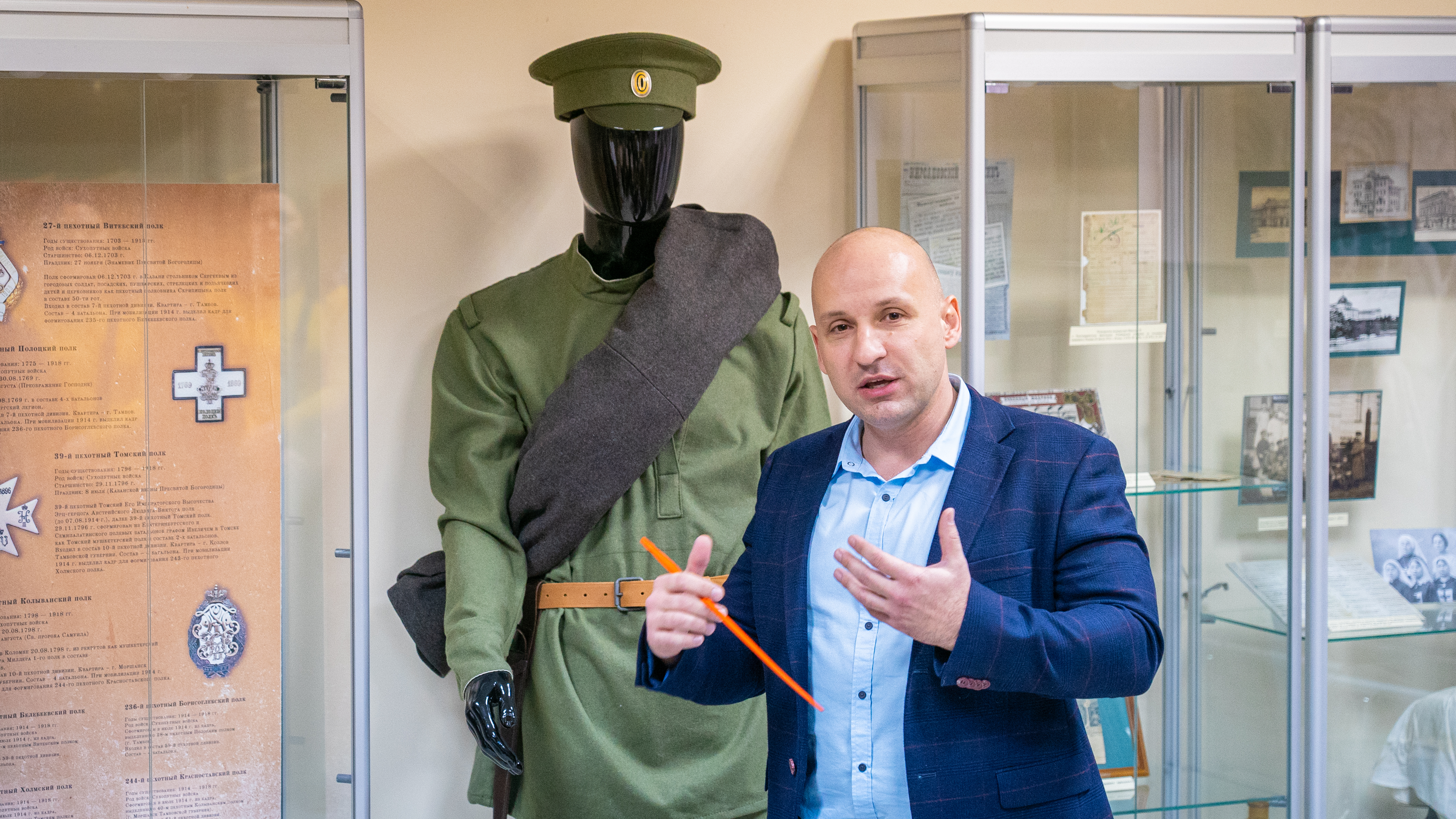 Изображение новости: В Державинском открылась экспозиция, посвященная воинам-участникам Первой мировой войны из Тамбовской губернии