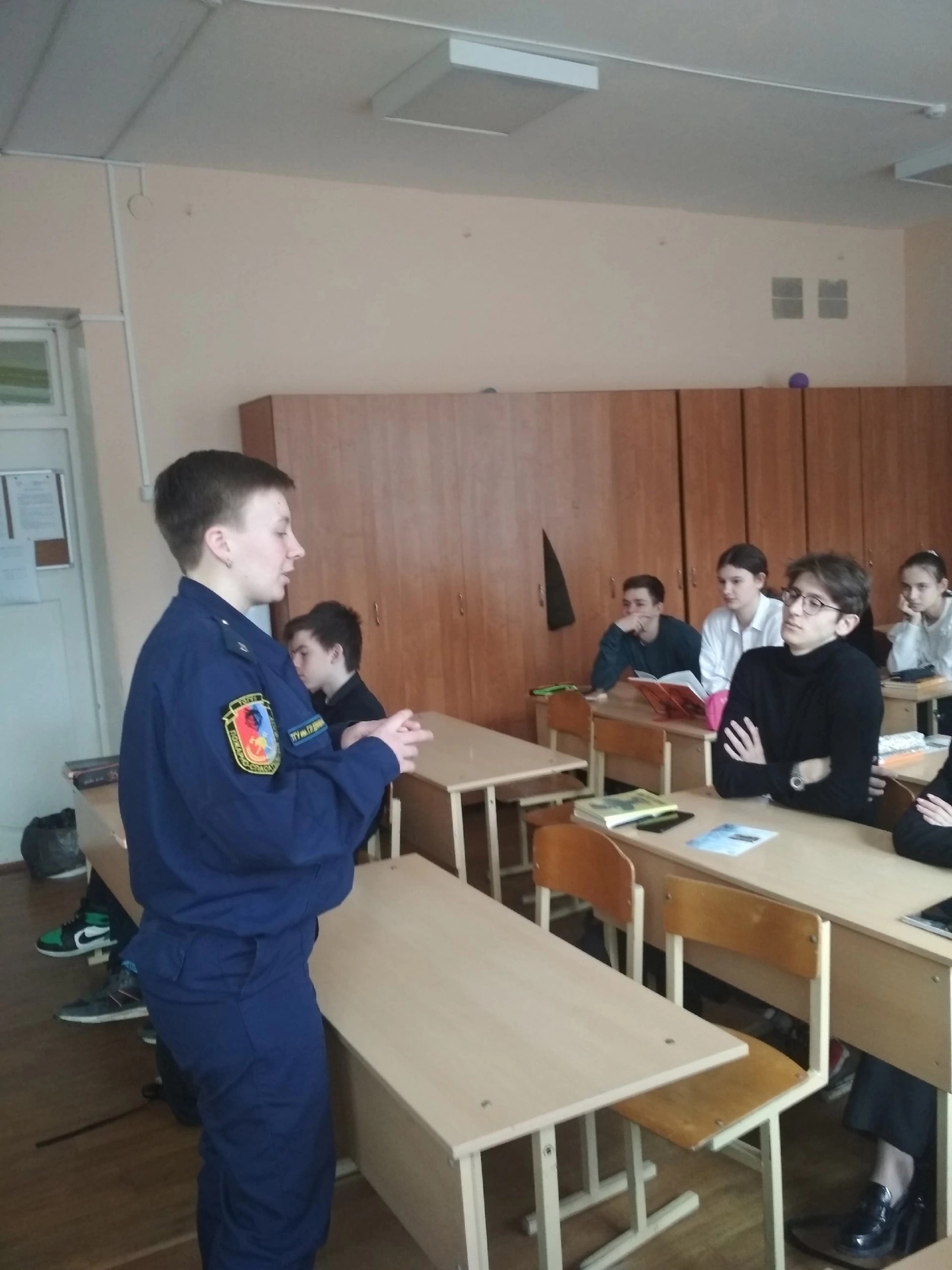В школах г. Моршанска и г. Котовска прошли информационные встречи студентов СПО "Пожарная безопасность" Державинского университета