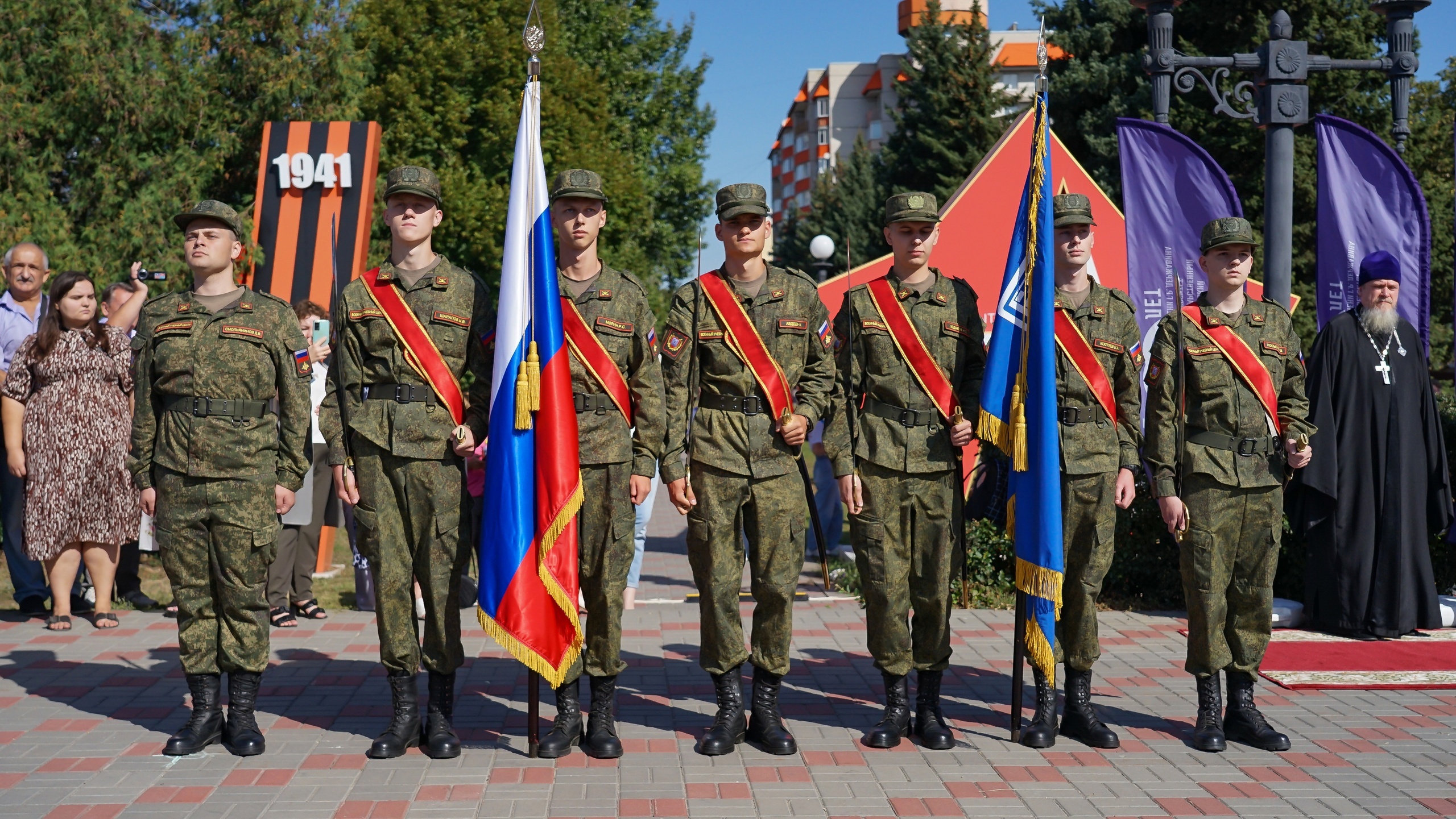 Военный учебный центр в праздничной атмосфере Державинской линейки