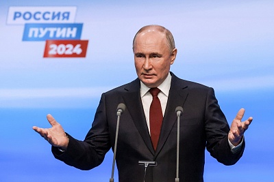 Изображение Владимир Путин победил на президентских выборах