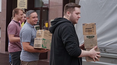 Изображение Державинский отправил гуманитарную помощь в Курскую область
